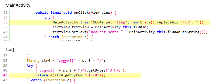 The interesting part of the code for lab 3