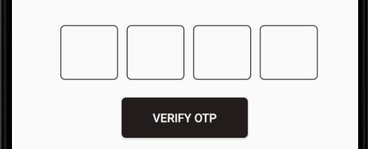 OTP input screen