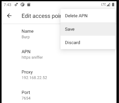 Configure the phone to connect to your proxy server.