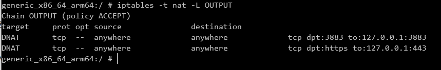 iptables has been configured to redirect outgoing traffic to localhost